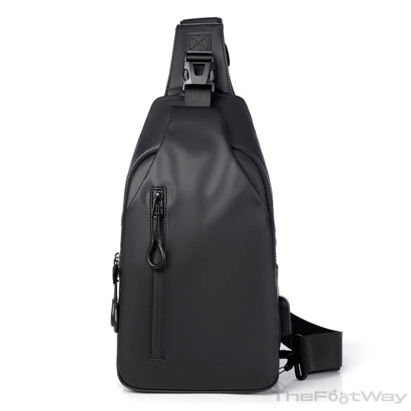 Black Waterproof Sling Bag for Men 