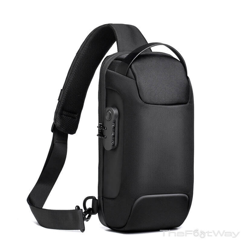 Black Waterproof Anti-theft Sling Bag