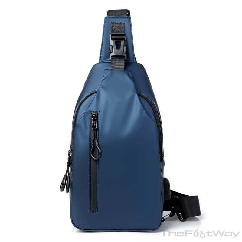 Blue Waterproof Sling Bag for Men 