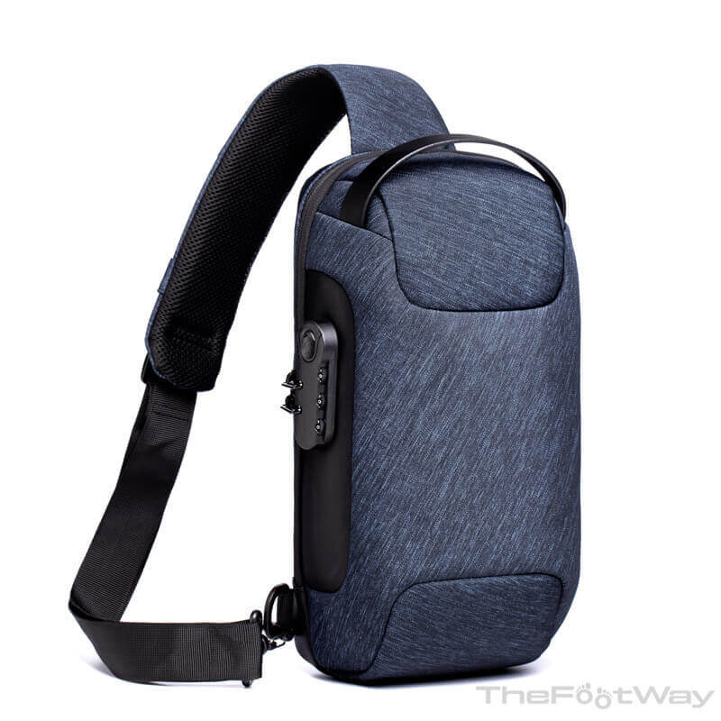 Blue Waterproof Anti-theft Sling Bag