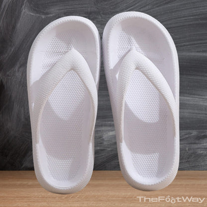 White Flip-flops Summer by TheFootWay